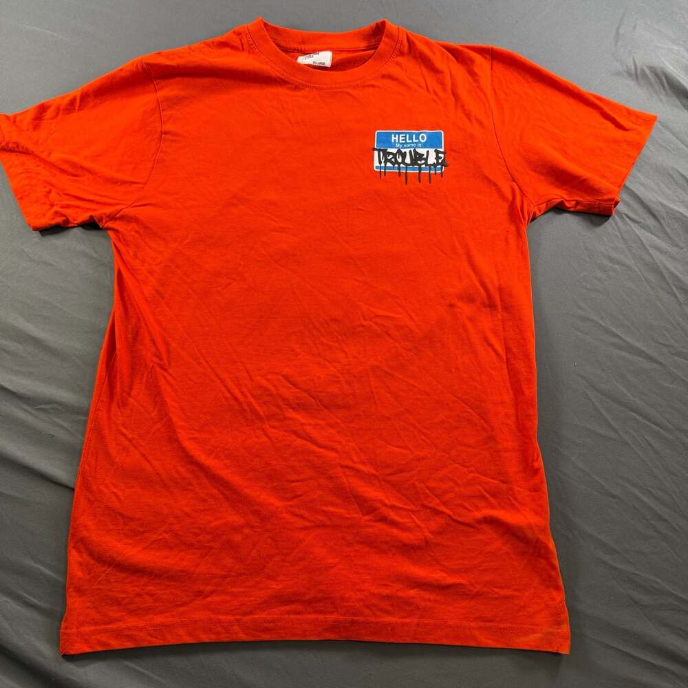 Evolution In Design Trouble Makers Orange Graphic T-Shirt 2XL Streetwear